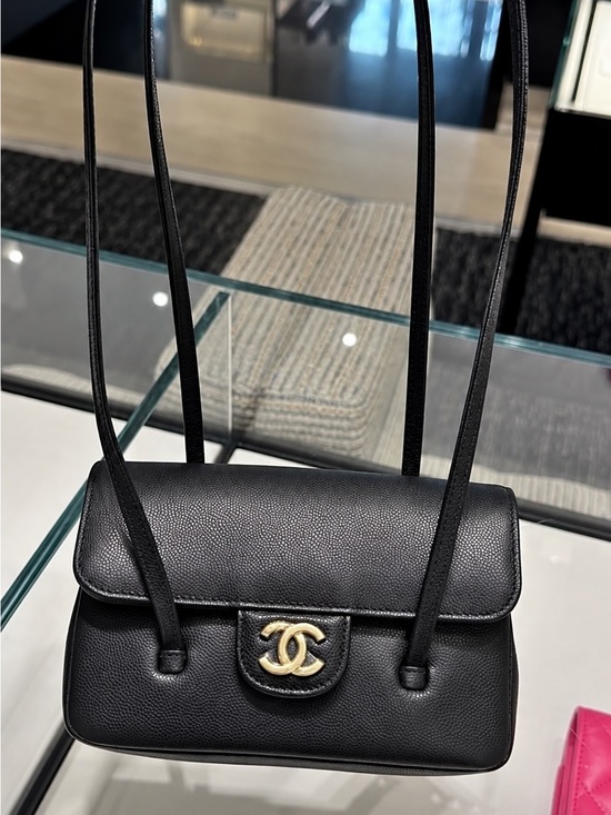 CHANEL Handbags - Shiny Caviar Mini Preppy Coco Shoulder Bag black